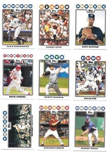 2008 Topps Baseball Trading Cards / Choose from list #s 1 - 250 / mb7