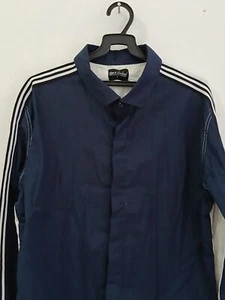 Vintage Shirt Men's RUE A SFAMBOUL Long Sleeve Cotton White & Navy Size XL Nice - Picture 1 of 7