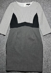 Alex Marie Women's Dress Lining Size 12 3/4 Sleeve black/White - Picture 1 of 14