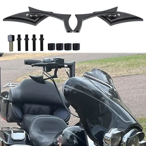 Motorcycle Blade Rear View Mirror For Harley Street Glide Sportster Softail Dyna - Picture 1 of 15