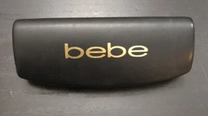 BeBe Sunglass Eyeglass Hard Clamshell Case Black Eye Glasses Logo bebe - Picture 1 of 2