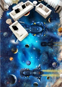 3D Planet Blue 73 Floor WallPaper Murals Wall Print Decal AJ WALLPAPER US Carly - Picture 1 of 6