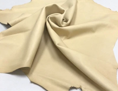 Lambskin Genuine Leather Hide Bone Color Buttery Soft Craft DIY 7.5 Sq. Ft. - Image 1 of 4