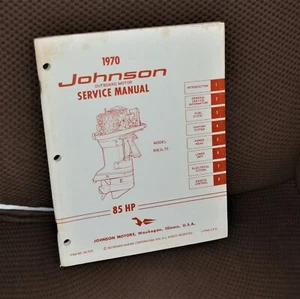 Johnson 1970 de colección manual de servicio de motor fueraborda 85 hp 85 ESL70 - Imagen 1 de 1