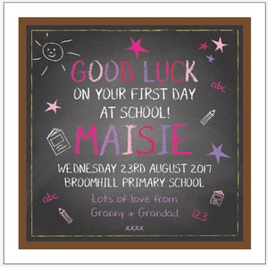 Personalised FIRST DAY AT SCHOOL card Any message Any names - Picture 1 of 6