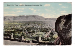 Riverside, California birds eye view postcard antique view - Foto 1 di 2