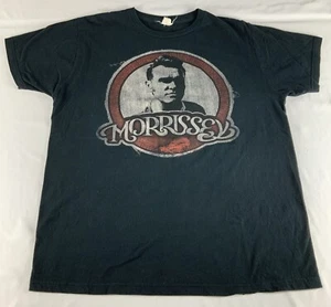 Vintage 90s Morrissey Men's Large T Shirt Black Bay Island Tag The Smiths - Picture 1 of 8