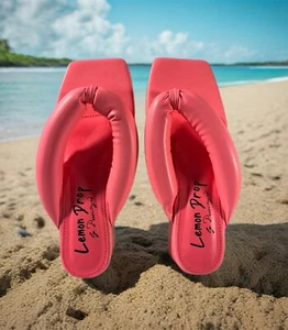 Dolls Kill Lemon Drop by Privileged Pink Scotia Platform Sandals Sz 5 NWOB - Picture 1 of 6