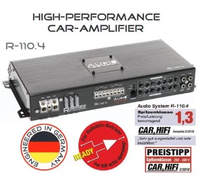 Audio System R-110.4 Endstufe 4-Kanal Class A/B Verstärker 800 Watt RMS  - Bild 1 von 4