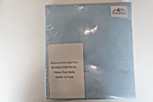 Glacial Comfort Bed Pads for Adult, Child XL Heavy Duty Beds 30x36 10-Pack - Picture 1 of 2