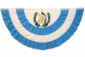 Guatemala 3x6ft Pleated Bunting Guatemalan Half-Circle Bunting Decor Flag - Picture 1 of 5