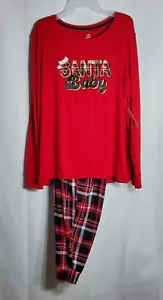 NEU MIT ETIKETT SANTA BABY 2-TEILIGES SET L/S WEIHNACHTEN DAMEN PYJAMA GRÖSSE SMALL ODER X-LARGE - Bild 1 von 3