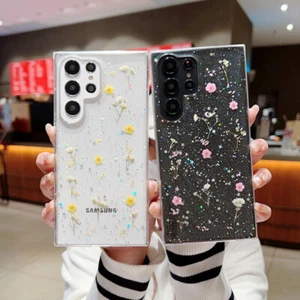 Cute Flower Clear Shockproof Case Cover For Samsung S23 S22 S21 Ultra A73 A53 5G - Picture 1 of 16