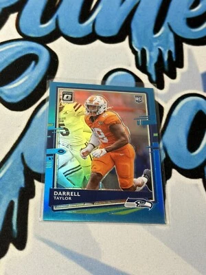 2020 Panini Optic Football Darrell Taylor Rookie Aqua /299 #136 RC - Image 1 of 2