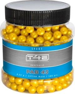 T4E Sport PAB 43 Cal Paintballs Yellow 500-Piece  - Picture 1 of 2