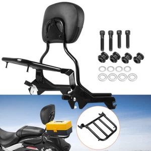 Detachable Sissy Bar Upright Backrest w/ Luggage Rack For Harley Fat Boy 18-24 - Bild 1 von 9