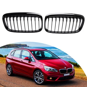 Gloss Black Front Grille Grill Fit BMW 2 Series Gran Tourer F45 F46 2015-2018 A1 - Picture 1 of 18