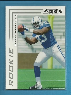 Dwayne Allen RC 2012 Score GLOSSY Rookie Card # 330 Indianapolis Colts Football - Image 1 of 2