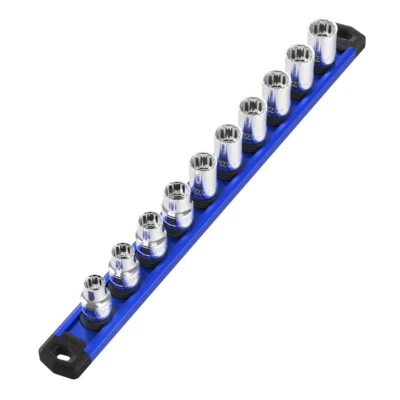 Magnetic Heavy Duty Socket Organizer 1/2 Drive Aluminum Alloy Socket Rail Holder - Image 1 of 4