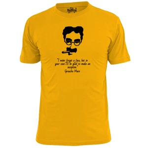Camiseta para hombre Groucho Marx I Never Forget A Face cita divertida comedia humor - Imagen 1 de 3