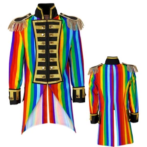 Zirkusdirektor Kostüm - L 52 - Zirkus Herrenkostüm Regenbogen Frack Gehrock bunt - Bild 1 von 5