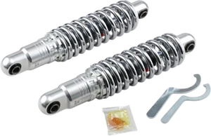 Amortiguadores ajustables Drag Specialties 13" cromo premium altura de conducción 1991-2017 Dyna - Imagen 1 de 1