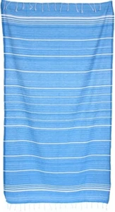 🔥NEW Cacala Lightweight & Thin Turkish Beach Towel 100% Cotton 37" x 70" - Blue - Picture 1 of 19