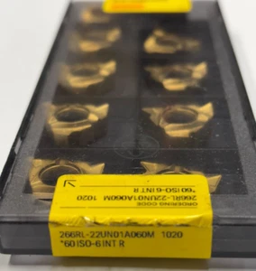 SANDVIK 266RL-22UN01A060M 1020 9 PCS New Internal Right Threading Inserts - Picture 1 of 5