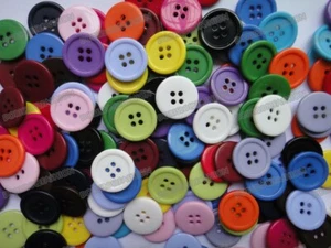 25mm 1" 30pcs 4-Holes Round Resin Sewing Clothes Buttons Diy Craft Sell Off - Picture 1 of 23