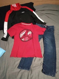 Boys Hilfiger Jeans Adidas Zip Front Size 7 - Picture 1 of 16