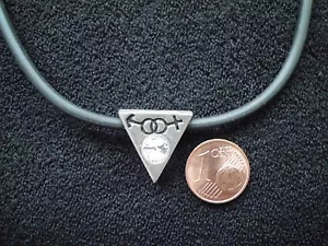 Kautschuk-Halsband 2mm Karabiner Modeschmuck Kette Anhänger silber-farben,Strass - Bild 1 von 2