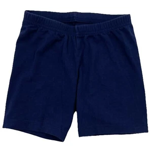 Jumping Beans Girls Biker Shorts Size 5 Navy Blue Stretch Solid Pull On - Picture 1 of 3