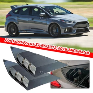 Black Side Window Louver Shutter Cover For 12-18 Ford Focus ST RS MK3 Hatchback - Bild 1 von 3