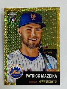 2022 Topps Chrome Platinum PATRICK MAZEIKA Gold Wave #196 Rookie Refractor 41/50 - Picture 1 of 3