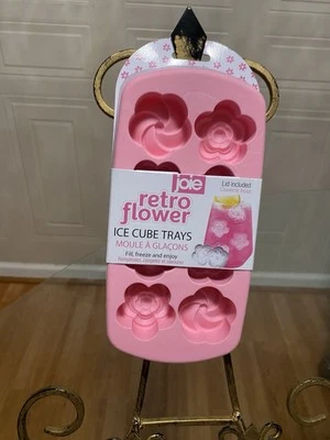 Bandeja de Silicona con Forma de FLOR RETRO JOIE con Tapa Sellada a Prueba de Derrames Hielo, Foto 1 de 4