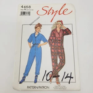 Style 4458 Girls Teen Jumpsuit  sizes 10 + 12 + 14 Sewing Pattern Vintage - Picture 1 of 3