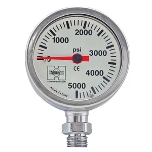 XS Scuba Highland 2.5” Brass & Glass SPG, PSI Easy to Read Built-in Over - Picture 1 of 2