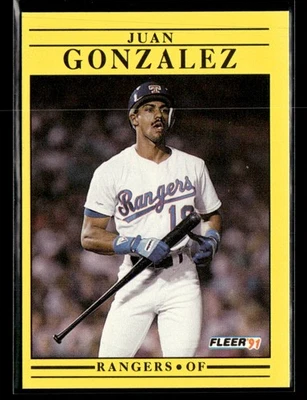 1991 Fleer Juan Gonzalez #286 - Image 1 of 2
