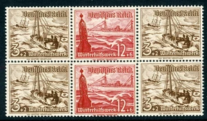ALEMANIA 1937 COMO NUEVO NH #B103 + 112, BOTE SALVAVIDAS + ¡EL TANNENBURG!! VV73 - Imagen 1 de 2