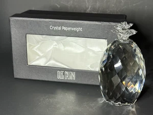 Oleg Cassini Briefbeschwerer klar facettiertes Glas Ananas Form neu offene Box - Bild 1 von 8