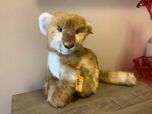 Vintage Stuffed Steiff Junior Leo Lion 16 Inches Gold Ear Button NIP - Picture 1 of 12