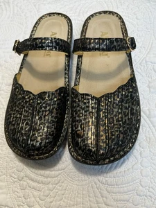 Scarpe Alegria TOSCANA donna EU 37 pelle Mary Jane leopardate righe mulo - Foto 1 di 18