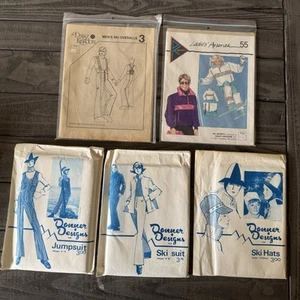 Lot VTG Daisy Kingdom DK Sports Donner Designs Patterns Ski Suit Jacket Overalls - Picture 1 of 6