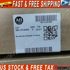 Allen-Bradley Micro870 2080-L70E-24QWB Ethernet I/P Controller US Free Tax - Picture 1 of 4
