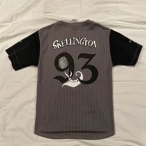 Maglia Baseball Disney Nightmare Before Christmas Adulto S Jack Skellington #93 - Foto 1 di 12