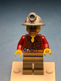 LEGO City Construction Minifig cty0334 - Miner - Light Scratches/No Cracks
