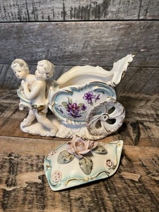Carro tirador de porcelana de colección para niños con tapa decoración del hogar - Imagen 1 de 10