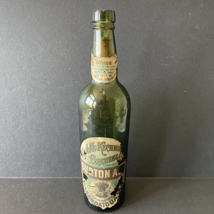 Antique c1905 J&A McKECHNIE BURTON ALE Glass Pre-Pro Beer Bottle CANANDAIGUA NY - Photo 1/16