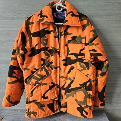 Chaqueta de Colección Chiller Killer SafTbak Naranja Camuflaje Seguridad Caza Abrigo EE. UU. Talla M Foto 1 de 4