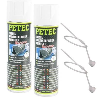 2x 400 ml PETEC DPF DIESEL PARTIKELFILTER REINIGER SPRAY SCHNELL UND EFFEKTIV - Bild 1 von 3